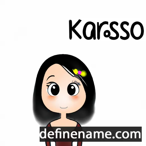 cartoon of the name Karisa