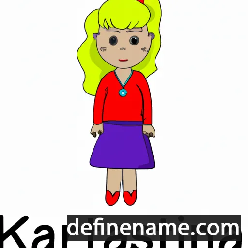 cartoon of the name Karistina