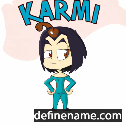 cartoon of the name Karmi