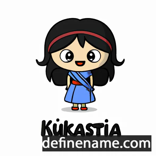 cartoon of the name Kasturika