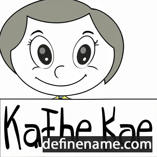 cartoon of the name Kathye