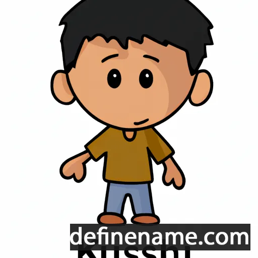 cartoon of the name Kaushik