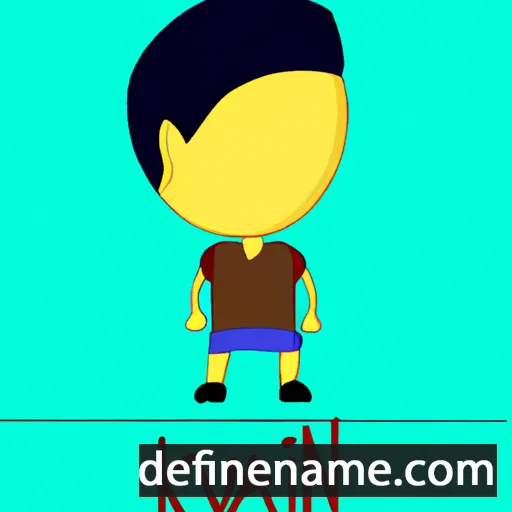 cartoon of the name Kavin