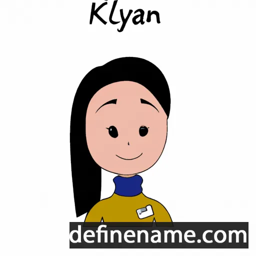 cartoon of the name Kayelin