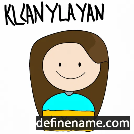 cartoon of the name Kaylan