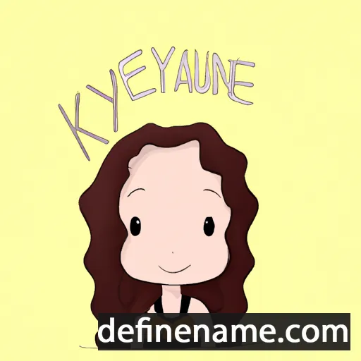 cartoon of the name Kaylyne