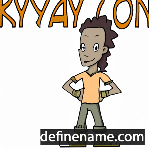 cartoon of the name Kayron