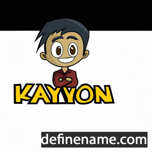 cartoon of the name Kayvon