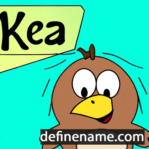 cartoon of the name Kea