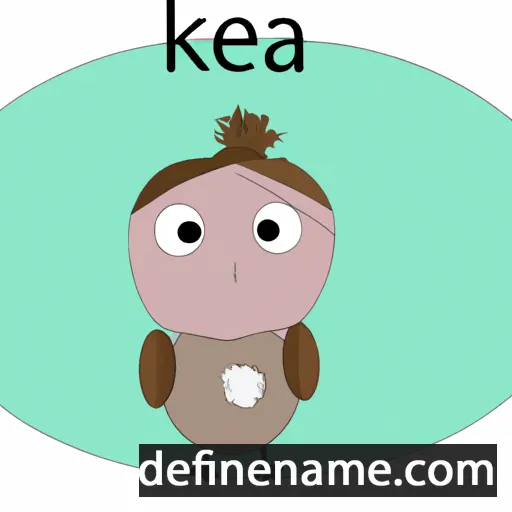 cartoon of the name Kea