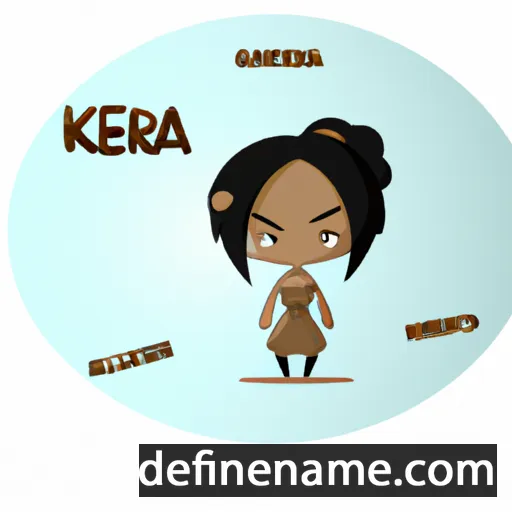 cartoon of the name Keaira