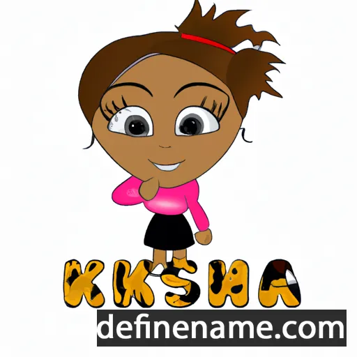 cartoon of the name Keasha