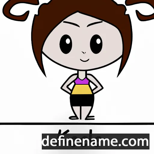 cartoon of the name Keelee